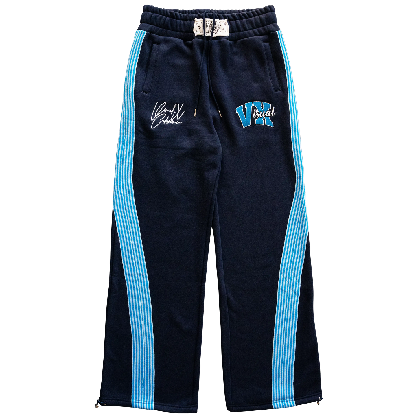 BERRY BLUE STRIPED FLOW SWEATPANTS