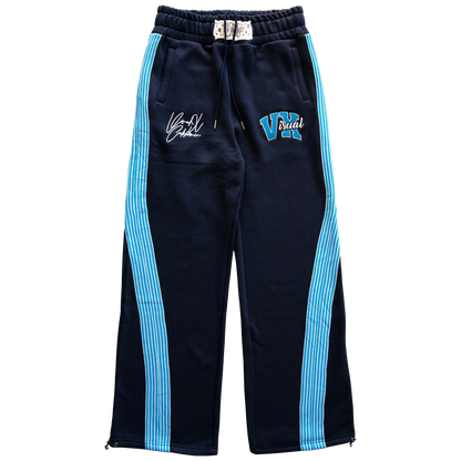 BERRY BLUE STRIPED FLOW SWEATPANTS
