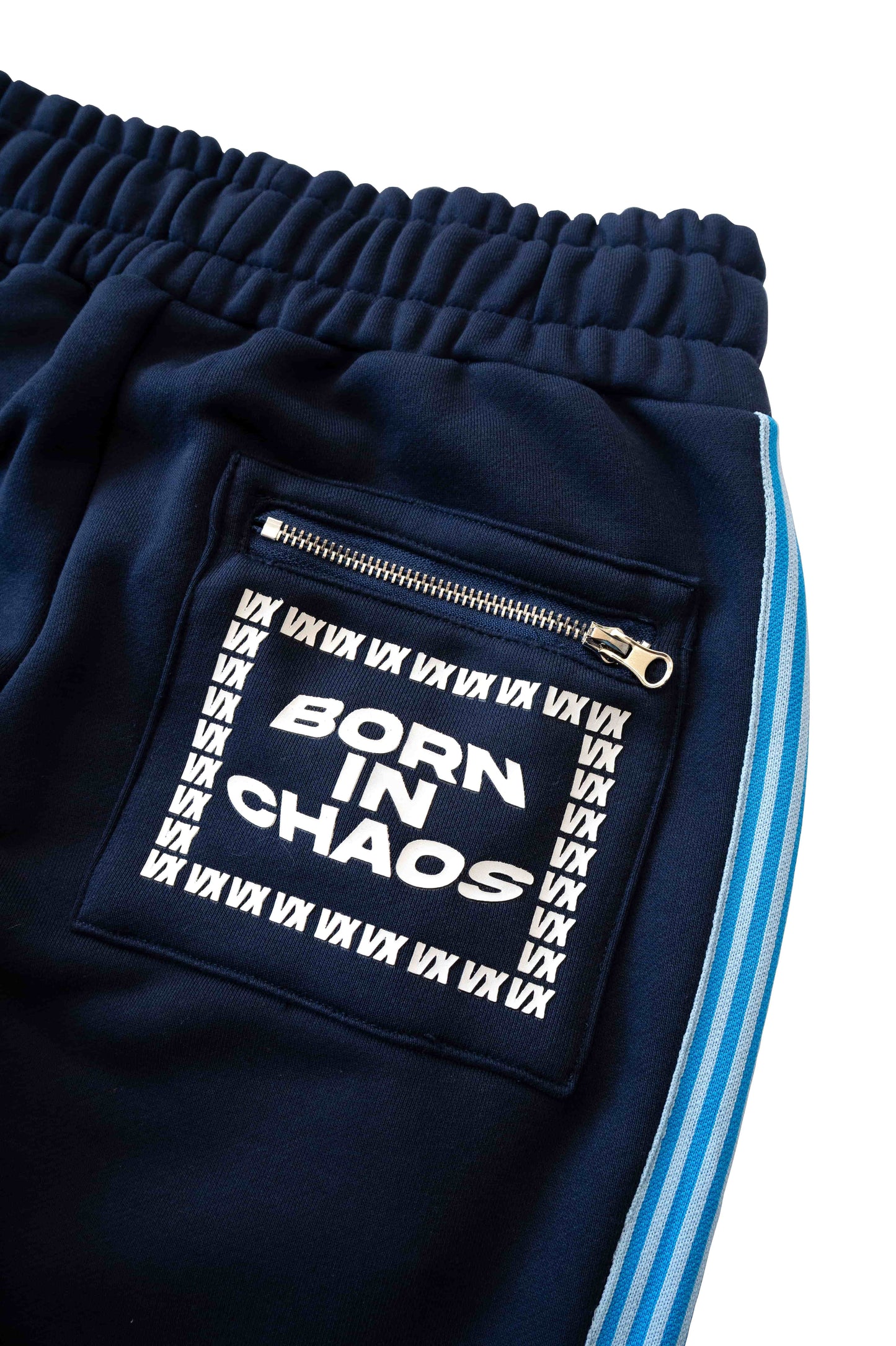 BERRY BLUE STRIPED FLOW SWEATPANTS