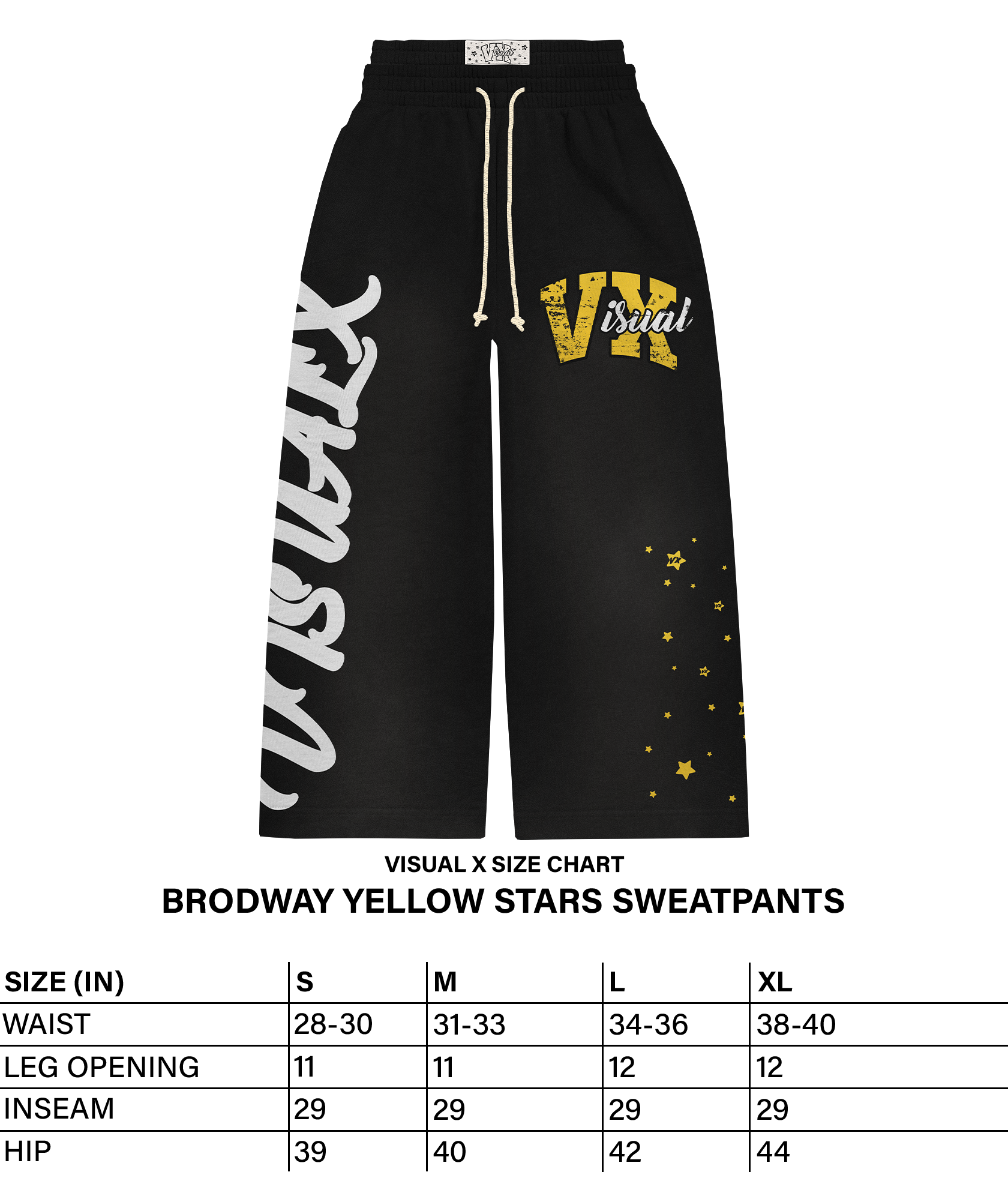 BRODWAY YELLOW STARS SWEATPANTS